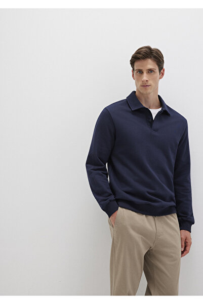 Mavi Φούτερ με γιακά πόλο Navy Blue 0S10420-82318