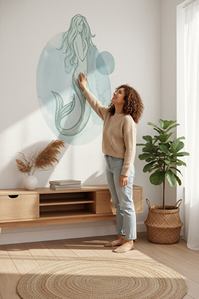 Kt Grup Mitološka boho zidna nalepnica sirene