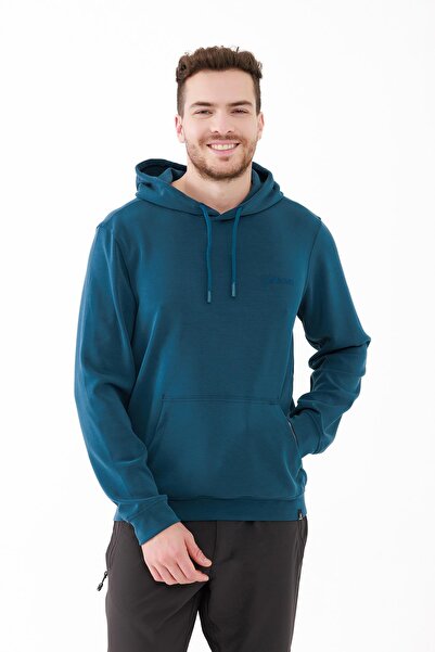 2AS Oliver Чоловічий худі з капюшоном і круглим вирізом, синій