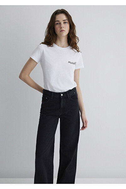 Mavi Λευκό μπλουζάκι με λογότυπο Semi Slim Fit 1612962 -620