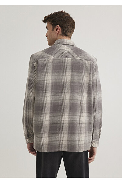 Mavi Kareli Gri Gömlek Regular Fit / Normal Kesim 0211333-89072