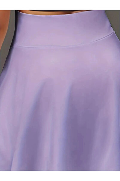 ESSFASIHON Mdb Women's High Waist Sandy Short Skirt with Pockets