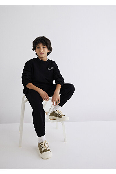 Mavi Logo Baskılı Siyah Sweatshirt 6S10034-900