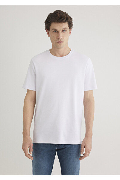 Mavi Beyaz Basic Tişört Regular Fit / Normal Kesim 0611108-620