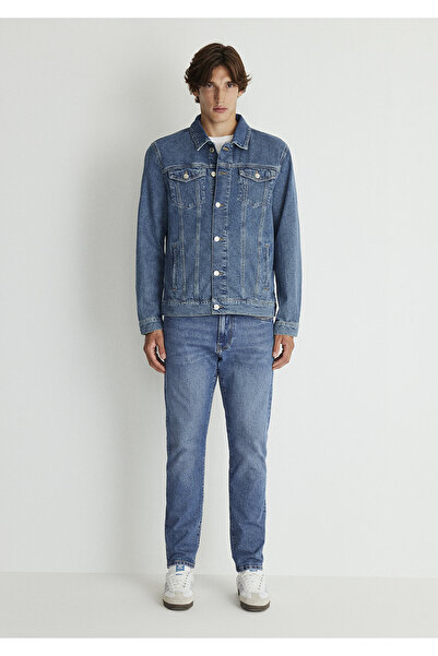 Mavi Frank 90lar Puslu Indigo Mavisi Jean Ceket 0115280974