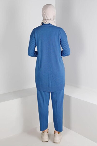 Alvina FISHER COLLAR BASIC DOUBLE PANT Tricot Costum 43216