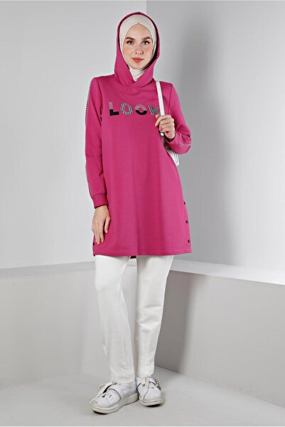 Alvina με κουκούλα Καλοκαιρινή Λεπτομερής Αθλητική Φόρμα Τούνικ - 43443