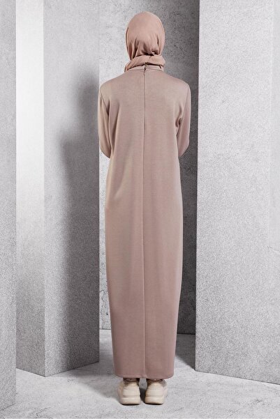 Alvina TAŞ BASKILI TESETTÜR ELBİSE 45058