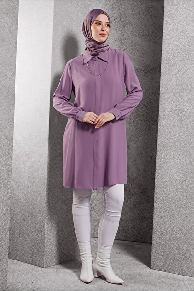 Alvina قميص طية صدر السترة تونك 45197