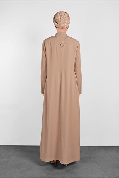 Alvina 1456 Model Waist and Back Zippered Curtain Decorated