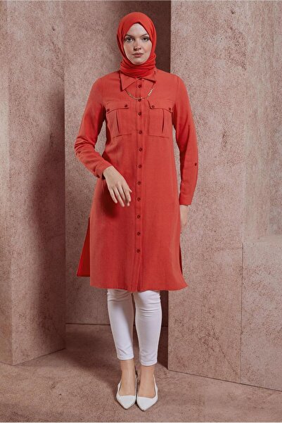 Alvina 44491 Model Linen Textured Tunic