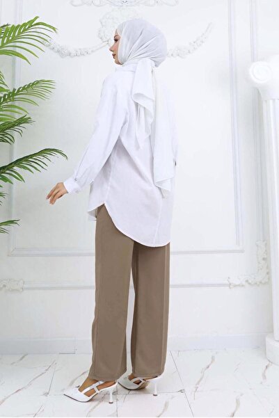 TRENDTESETTÜR Women's Mink Cotton Palazzo Pants t 4403