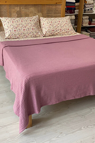 sutra 100% Cotton Elastic Fitted Sheet King Size Knitted Pique Set