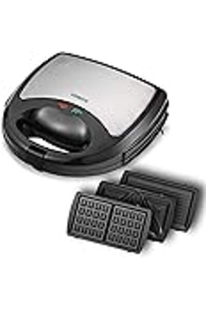 Kenwood 3-in-1 Sandwich Maker SMM01.A0BK Black – Sandwich, Grill/Griddle, Waffle, Non-Stick Plates