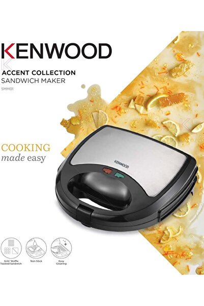 Kenwood 3-in-1 Sandwich Maker SMM01.A0BK Black – Sandwich, Grill/Griddle, Waffle, Non-Stick Plates