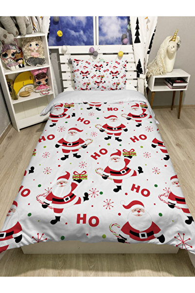 yok yok evim eve dair her şey Set cuvertură de pilota unică cu model de Crăciun, cu cearșaf de pat