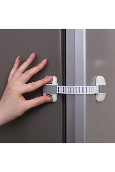 Empria Set 4 protectii flexibile si ajustabile pentru dulapuri, 20 x 5.5 cm, Gri, sigurante bebelusi