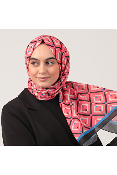 ipekistanbul Βαμβακερό μεταξωτό σάλι - Νέο σχέδιο μπακλαβά - Φούξια