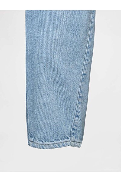 GAP Kadın Mavi UltraSoft High Rise Barrel Jean Pantolon
