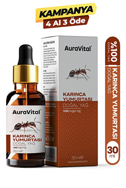 AuraVital Karınca Yumurtası Yağı 30 Ml %100 Doğal – Tüy Azaltıcı, Epilasyon Sonrası Cilt Bakım Yağı