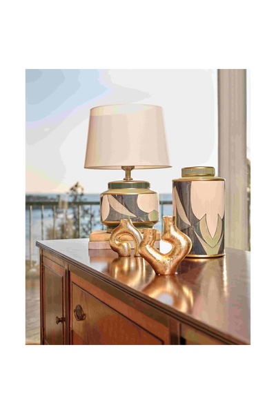 Linens Florian Porselen 34x34x45 cm Abajur