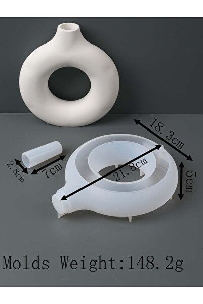 Choice قالب سيليكون لمزهرية مخططة نورديك 002، مصنوع يدويًا، على شكل دائرة بيضاوية، لتزيين الطاولة، تنسيق زهور ريسي
