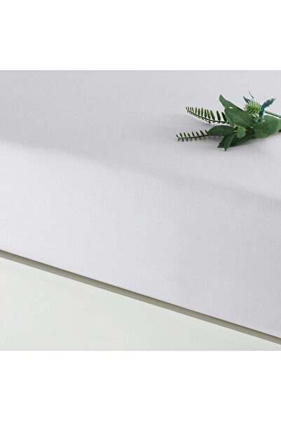 Linens Mix&Match Cotton Satin Double Fitted Sheet Ecru