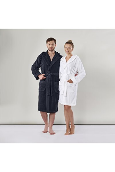 Linens Premium Cotton - L Bathrobe Black