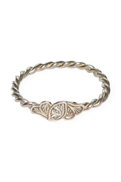 TAŞHAN Erzurum El İşçiliği Bebek - Çocuk Kaşlı Gümüş Burma Bilezik