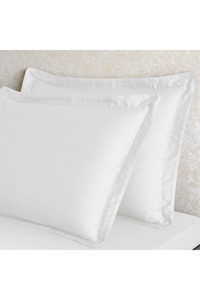 Linens X Tencel ™   Lyocell Set of 2 Flounce Pillowcases White