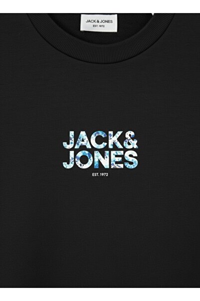 Jack & Jones Erkek Minimal Gögüs Baskili Bisiklet Yaka Sweatshirt - New Plas