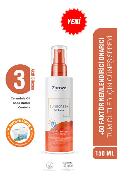 ZAROZA Centella 50 Faktör Yüksek Koruyucu Etkili Vücut Ve Yüz Güneş Losyonu -...