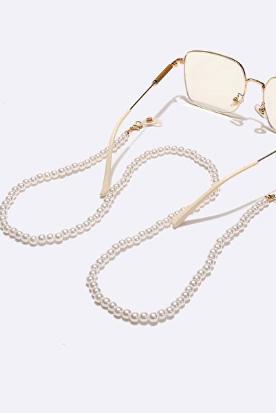 New Obsessions Bead Pearl Detailed Glasses Strap Chain