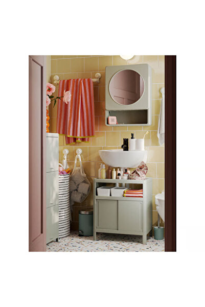 co arma Base cabinet for washbasin, with sliding doors/green, 50x33x57 cm