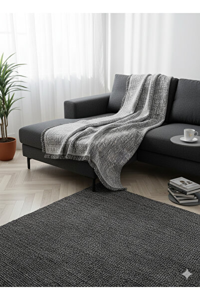 YUVAM CONCEPT Kaymaz Saçaklı Jakarlı Koltuk Kanepe Çekyat Örtüsü Tiftiklenme Yapmaz 180x220 cm