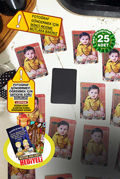 CiciMagnet Resimli ve Yazılı Magnet Doğum Günü, 1 Yaş, İlk Diş, 6 Ay Kına, Me...