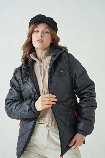 QAWWA Kadın Mevsimlik Şişme Mont Sıcak Tutan Dolgu İç Astarlı Su İtici Rüzgar...