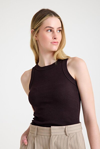 NİLİST Premium Women's Undershirt T-Shirt - Halter Neck, Cotton Camisole, Bro...