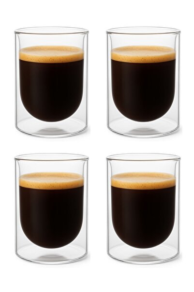 Kitchen Design Lab Çift Cidarlı Cam,Kahve,Latte,Ekspresso,Meşrubat 250 ML Bar...