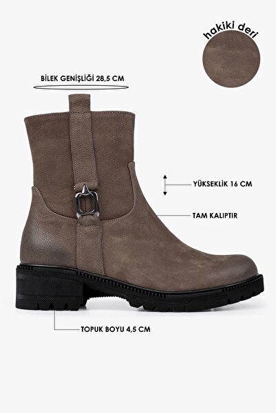 Shoeberry Kadın Raze Vizon Hakiki Deri Nubuk Bot
