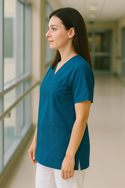 mirach 4-Pocket Nurse and Doctor Scrubs Single Top Uniform Hospital Surgical Uniform Comfortable Medical Clothing