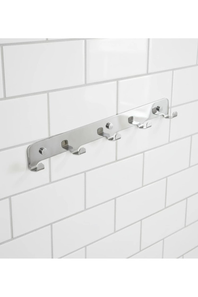 ardini ASKILIK 5 Lİ YAPIŞKANLI VE VİDALI 1,2MM SS201 PASLANMAZ ÇELİK RENK KROM