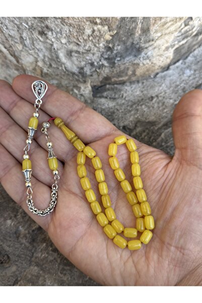 TESBİH ADAM سبحة عنبر أصفر ليموني بطول الكاحل