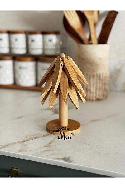 Luca Mia Bambu Nihale Seti 3’lü – Dekoratif Isıya Dayanıklı Servis Altlığı, Doğal Bambu Mutfak Aksesuarı