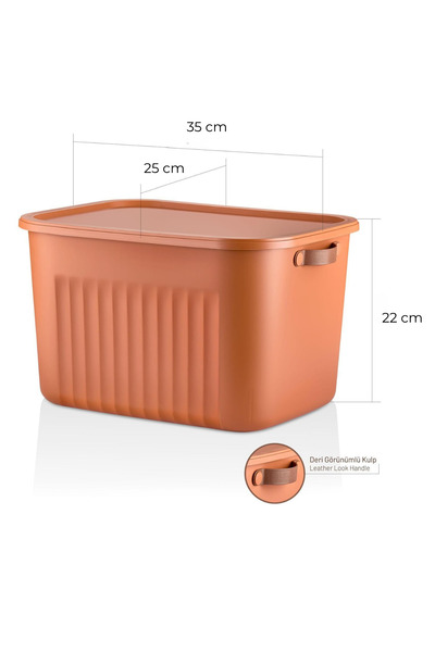 hemlife Decorative Storage Box 3 Pieces Kitchen Bathroom Organizer Large Size Box with Lid