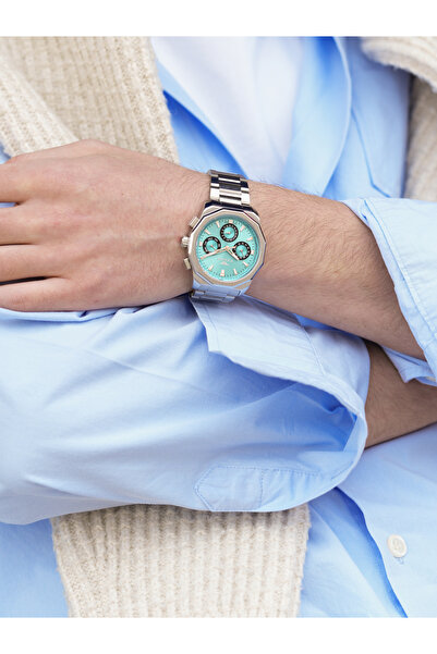 FERRO Gümüş Çelik Kordon Erkek Kol Saati FM11520AWT-A15 Fonksiyonları Aktif 3...