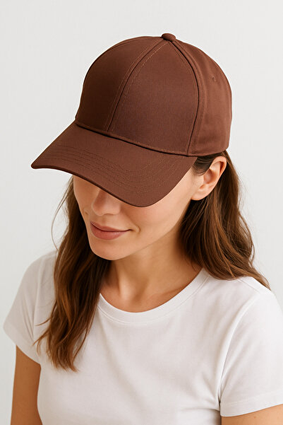 CapZone قبعة بيسبول قبعة مسطحة للجنسين موديل خلفي قابل للتعديل فيلكرو بني