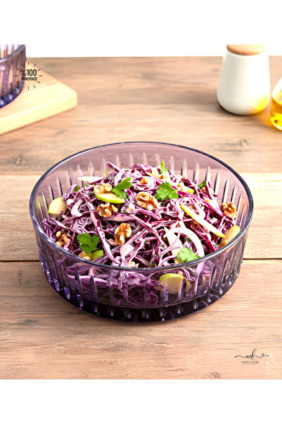 Akden Kristal Crystal Cutting Decor Handworked Colorful Glass Bowl