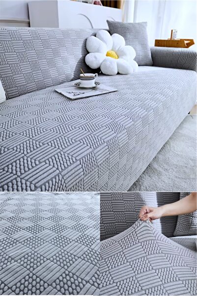 seltenet Husa de scaun elastică lavabilă Jacquard pentru 3 persoane |   Husa ...