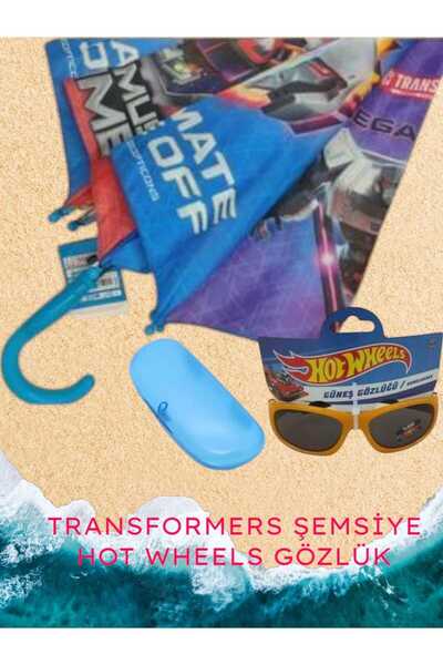 transformers Lisanslı Çocuk Şemsiyesi + Lisanslı Gözlük I?kili Set